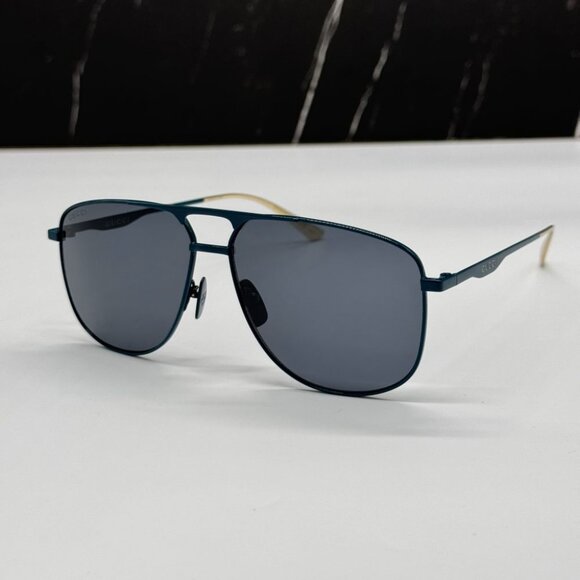 NEW GG0336S 003 GUCCI SUNGLASSES AVIATOR BLUE GREY UNISEX EYEWEAR GUCCI main image 10